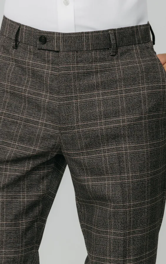 Pantalon de costume à carreaux marron - photo 1 Pantalon de costume à carreaux marron - photo 1