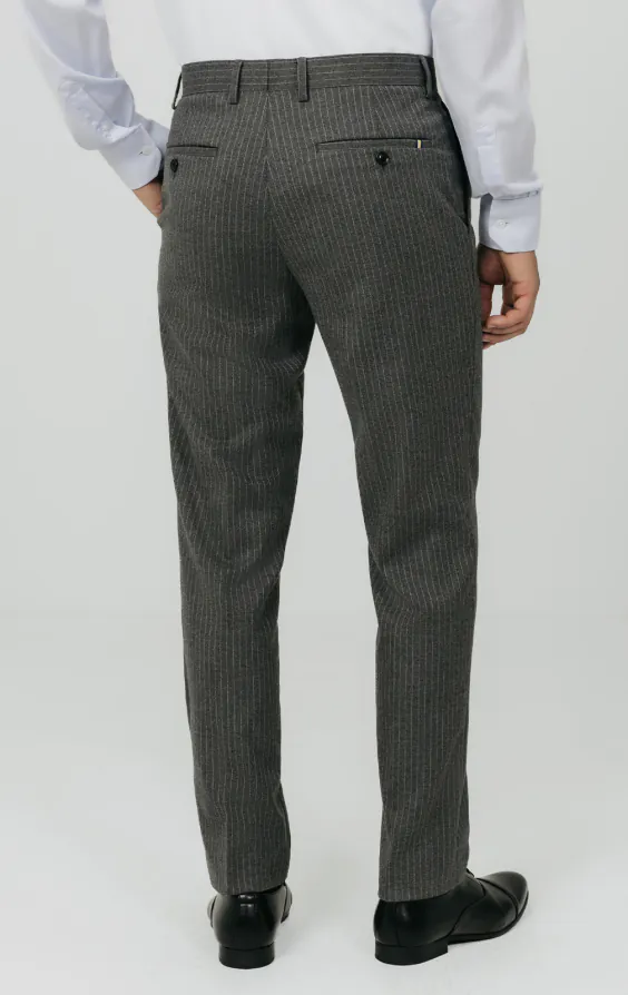 Pantalon de costume charbon à rayures craie - photo 2 Pantalon de costume charbon à rayures craie - photo 2