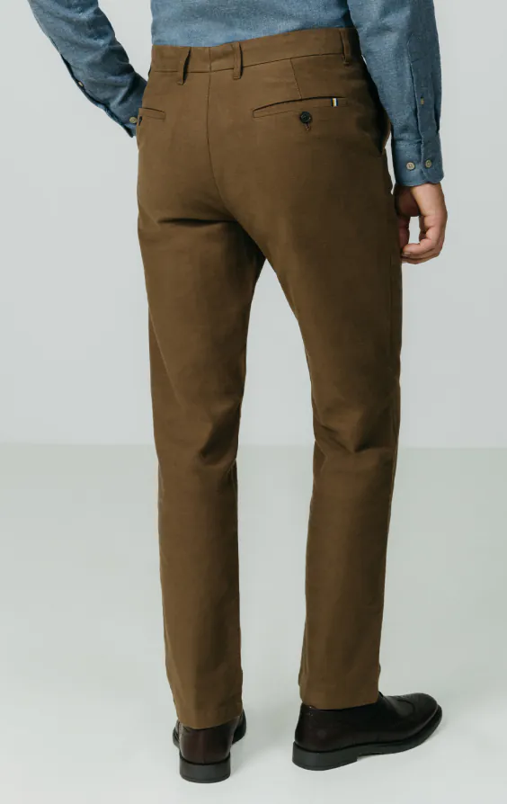 Pantalon en moleskine taupe - photo 2