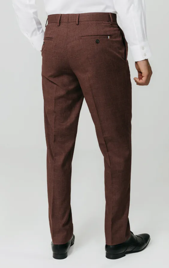 Pantalon de costume tissée en bois de rose foncé - photo 2