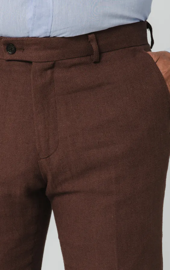 Pantalon de costume en lin moka - photo 1 Pantalon de costume en lin moka - photo 1