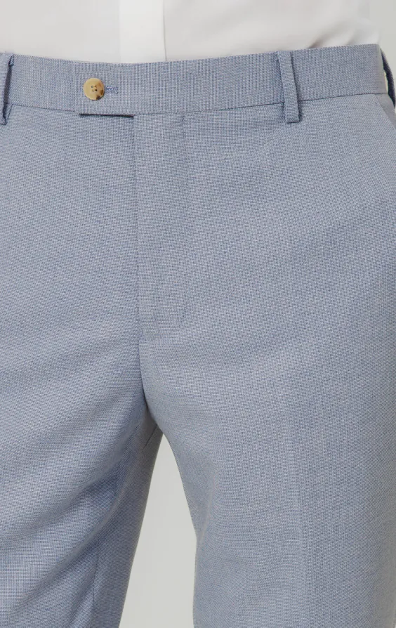 Pantalon de costume en hopsack bleu clair - photo 1 Pantalon de costume en hopsack bleu clair - photo 1