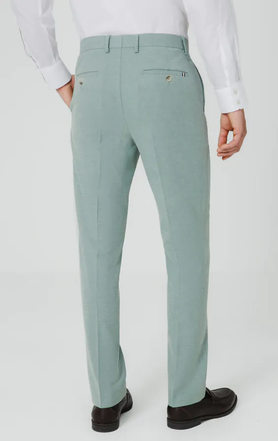 Pantalon de costume en hopsack vert menthe - photo 2 Pantalon de costume en hopsack vert menthe - photo 2