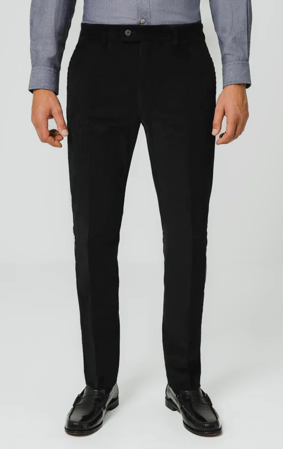 Pantalon en velours côtelé noir Pantalon en velours côtelé noir