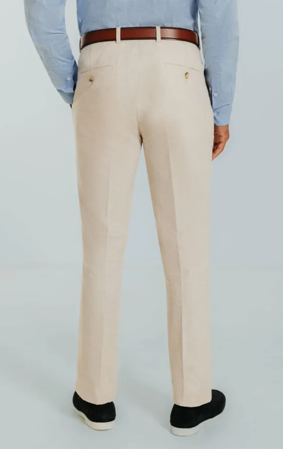Pantalon en lin couleur crème - photo 2
