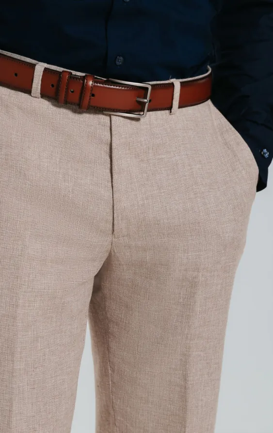 Pantalon en lin sable - photo 1