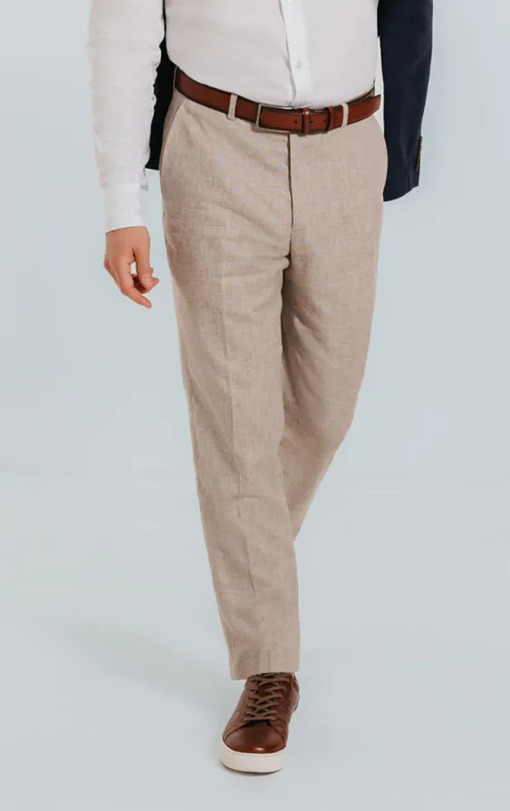 Pantalon en lin sable
