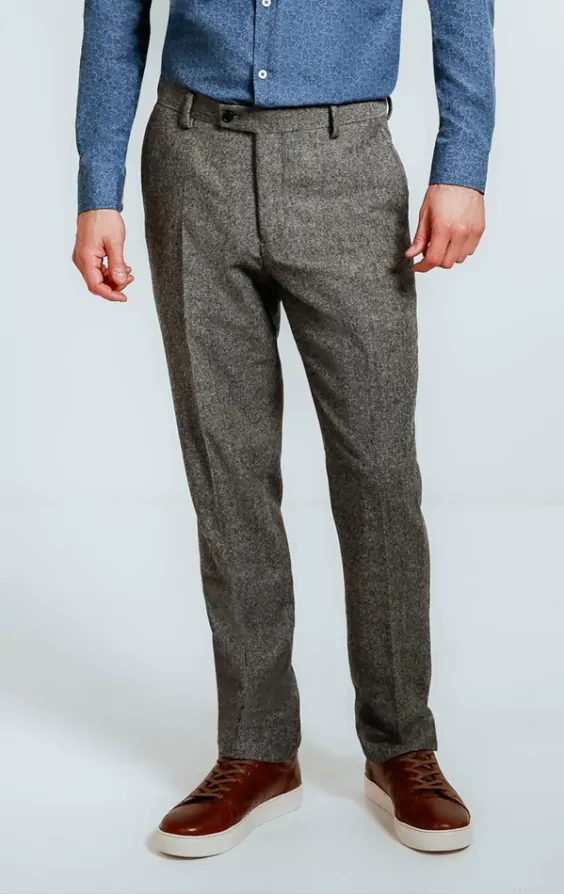 Pantalon Habillé Dockers Homme Gris Anthracite Tweed - Taille 32L X 31L, Occasion Très Bon état