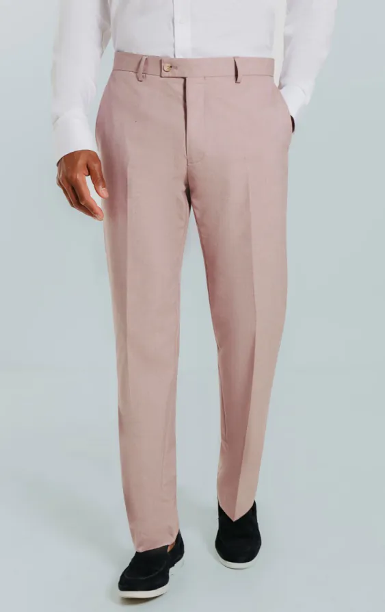 Pantalon de costume rose poussiéreux