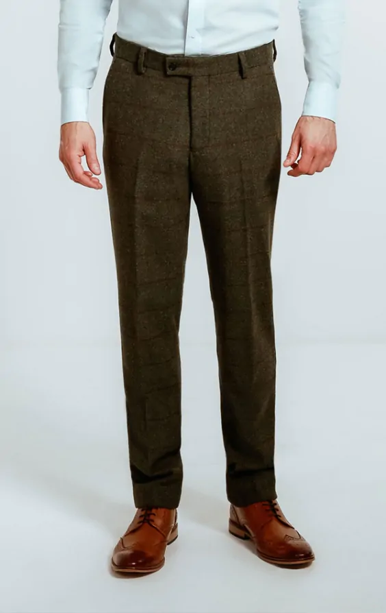Veste De Spectacle En Tweed Pretty Ponies - Taille 28 - Vert/beige Avec Carreaux Rouges - Occasion Super état