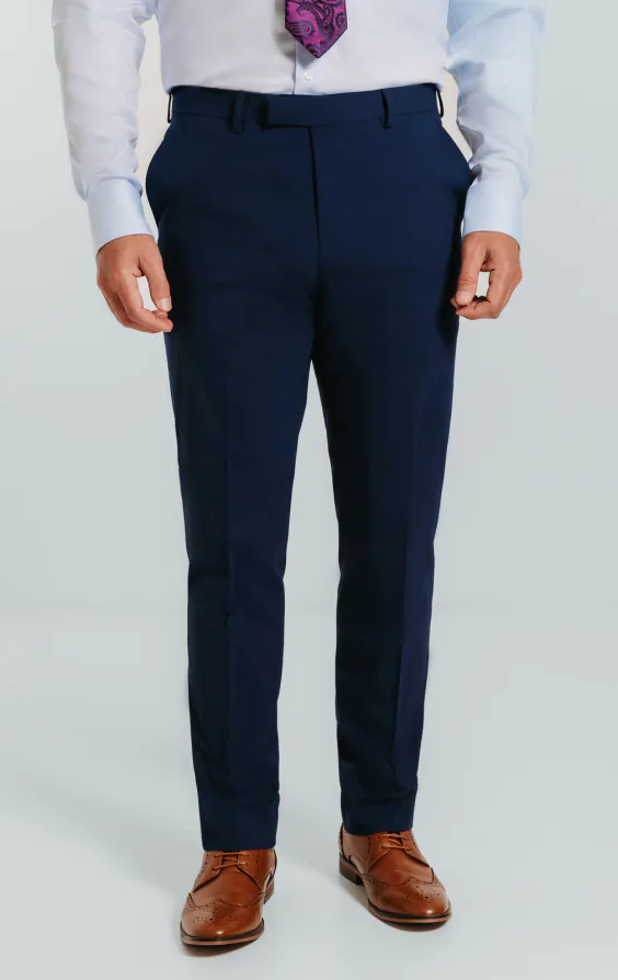 Pantalon de costume bleu coupe slim