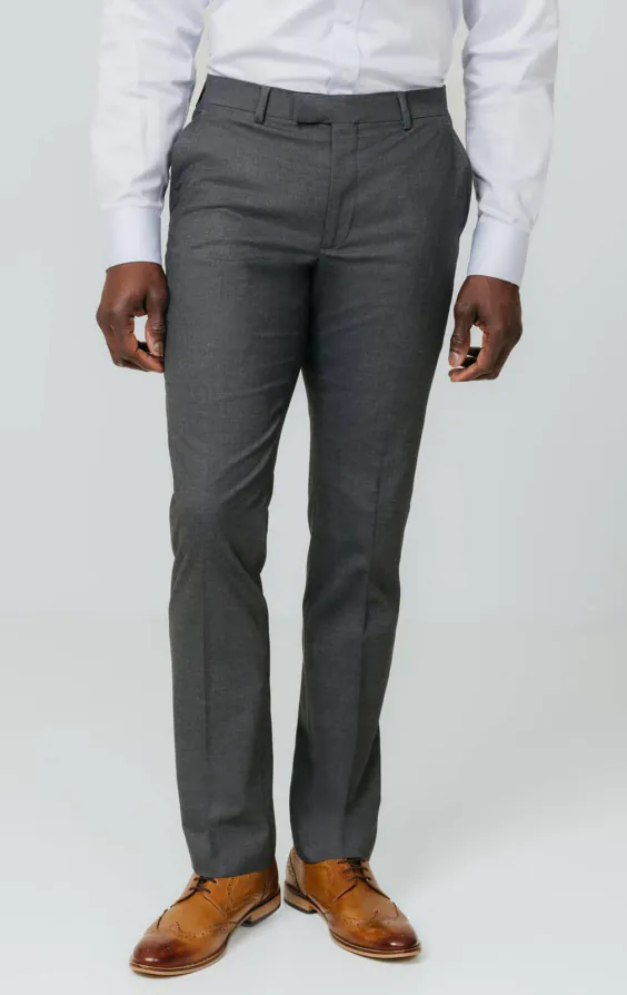 Pantalon de costume gris coupe slim