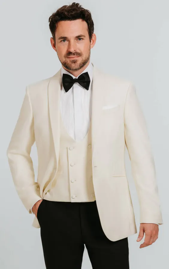Allthemen Costume Smoking Homme 3 Pièces Jacquard Slim Fit - Col Châle Pour Mariage Et Soirées Élégantes