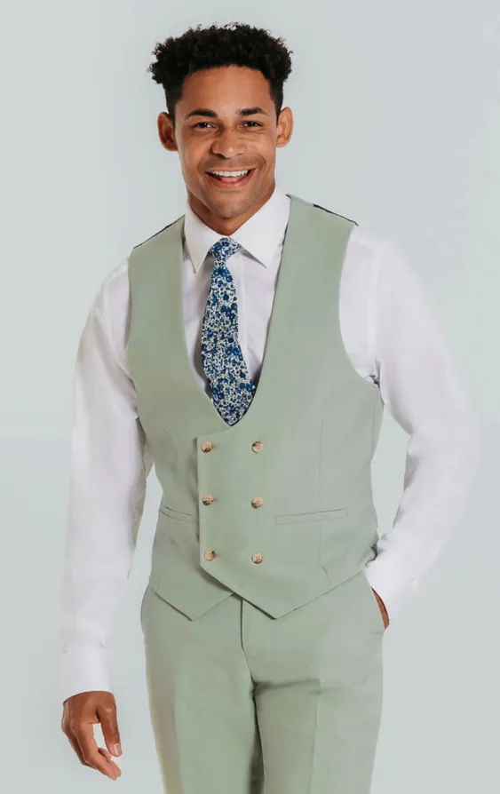 Gilet croisé vert clair Gilet croisé vert clair