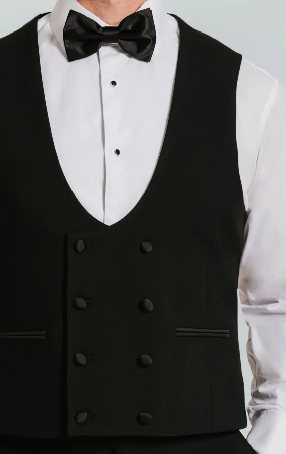 Gilet de smoking croisé noir - photo 1