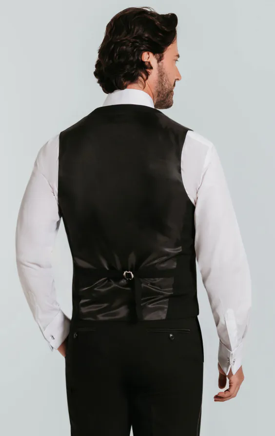 Gilet de smoking en noir fer à cheval - photo 2