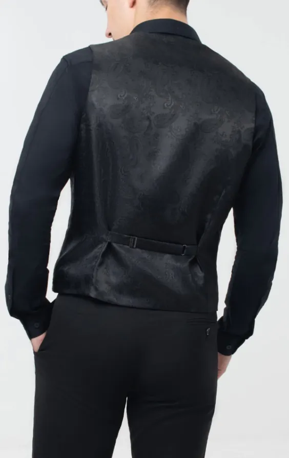 Gilet de smoking velour argent - photo 2