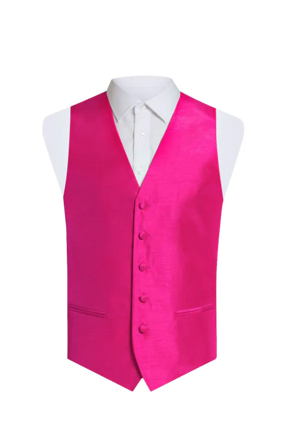 Gilet doupion fuchsia Gilet doupion fuchsia