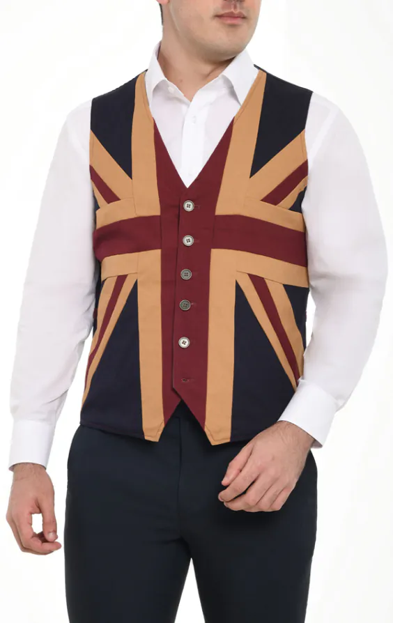 Gilet motif Union Jack vintage