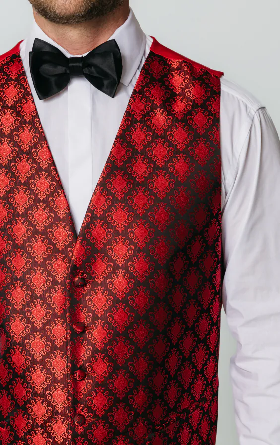 Gilet motif Da Vinci rouge - photo 1