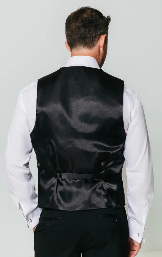 Gilet jacquard motif swirl Edwardien noir/argent - photo 2 Gilet jacquard motif swirl Edwardien noir/argent - photo 2