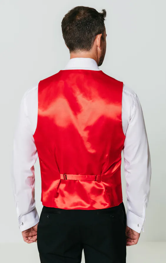Gilet jacquard swirl Edwardien rouge/argent - photo 2 Gilet jacquard swirl Edwardien rouge/argent - photo 2