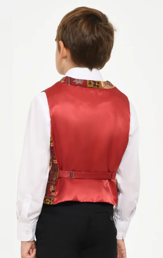 Dobell Gilet rouge imprime Noel vintage Garcon Dobell