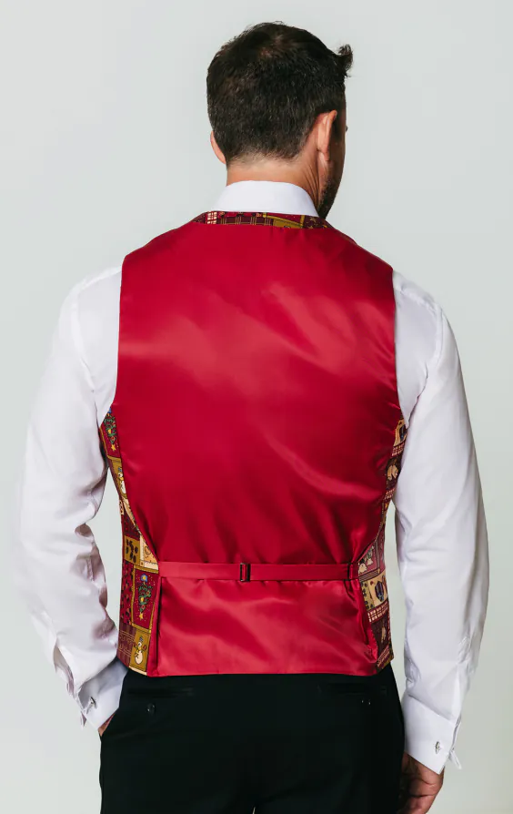 Gilet rouge imprimé Noël vintage- Édition limitée - photo 2