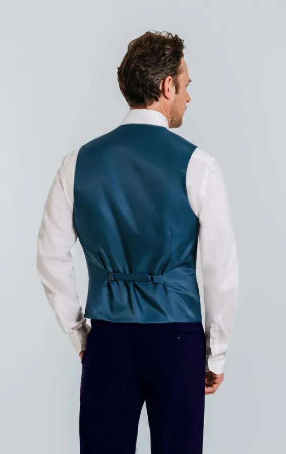 Gilet bleu dragée motif cachemire - photo 3 Gilet bleu dragée motif cachemire - photo 3