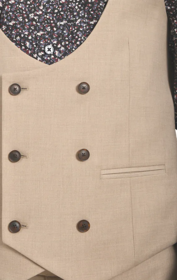 Gilet croisé marron chameau coupe slim - photo 1 Gilet croisé marron chameau coupe slim - photo 1