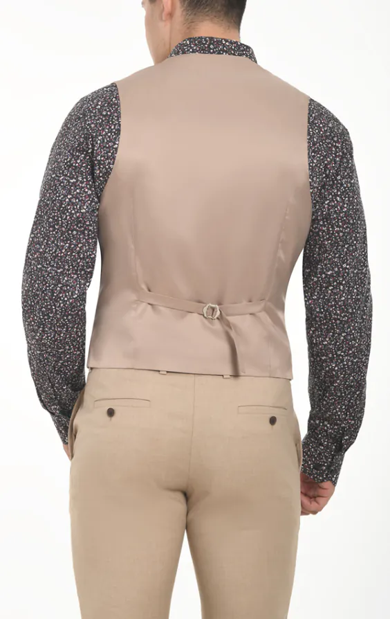 Gilet croisé marron chameau coupe slim - photo 2 Gilet croisé marron chameau coupe slim - photo 2