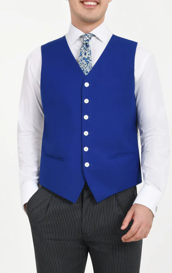 Gilet de jaquette bleu royal