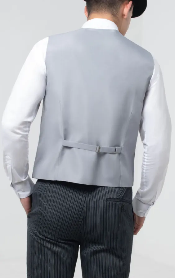 Gilet de jaquette coupe droite gris colombe - photo 2 Gilet de jaquette coupe droite gris colombe - photo 2