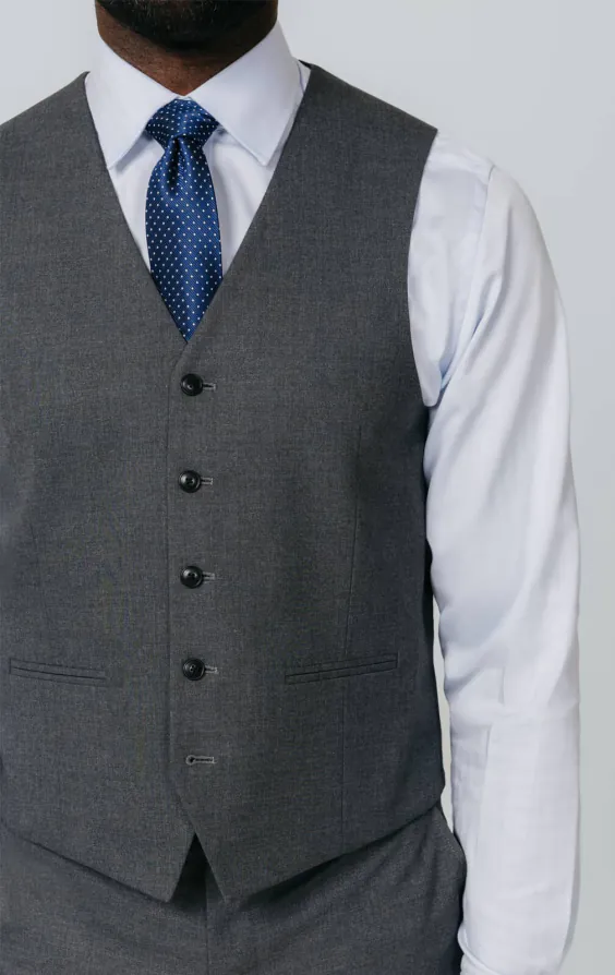 Gilet gris coupe slim - photo 1 Gilet gris coupe slim - photo 1