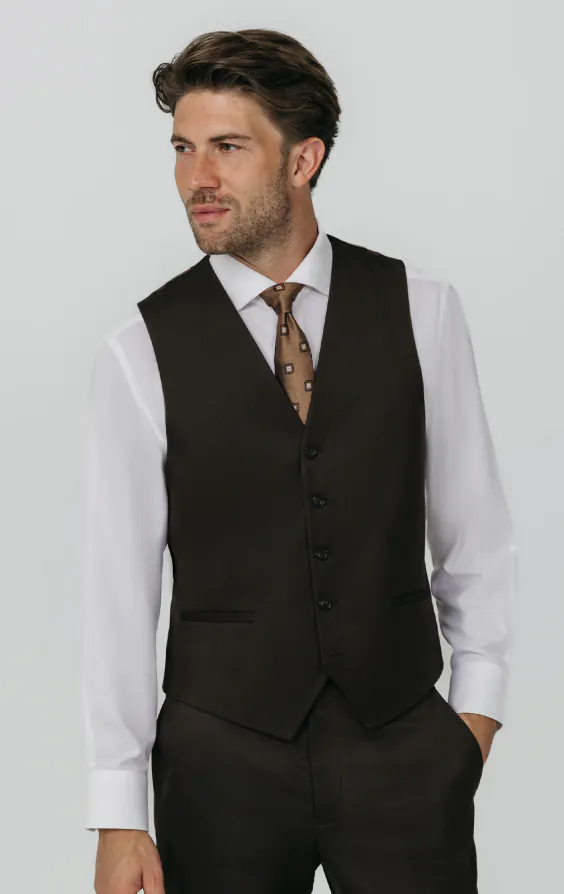 Gilet sergé marron Gilet sergé marron