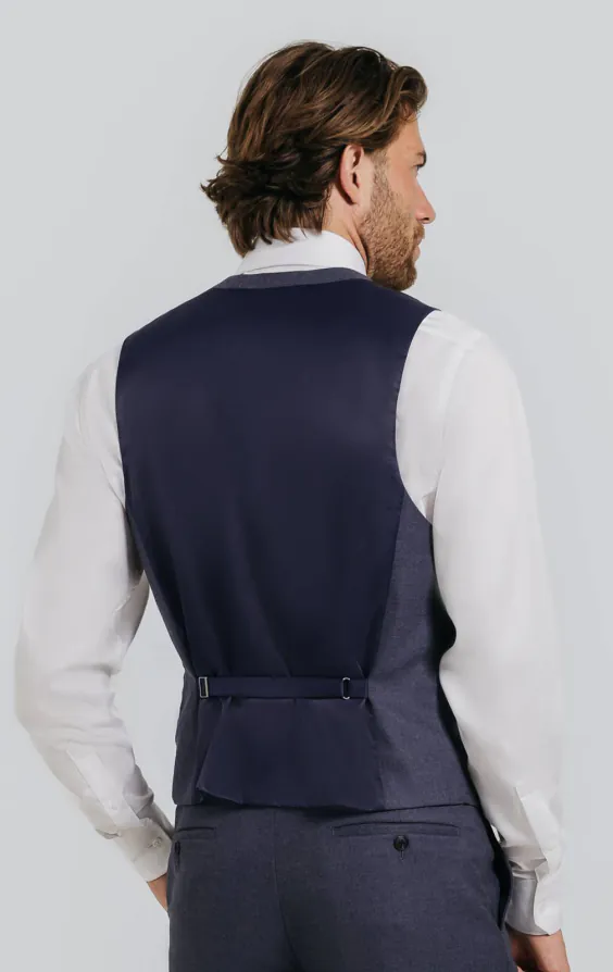 Gilet sergé bleu foncé - photo 2