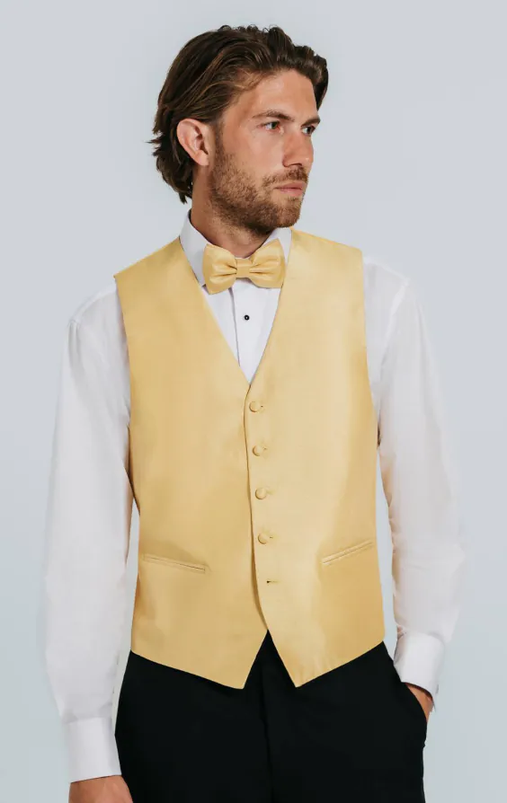 Gilet doupion doré fonçé