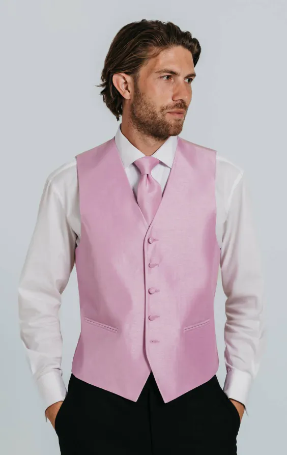 Gilet doupion rose
