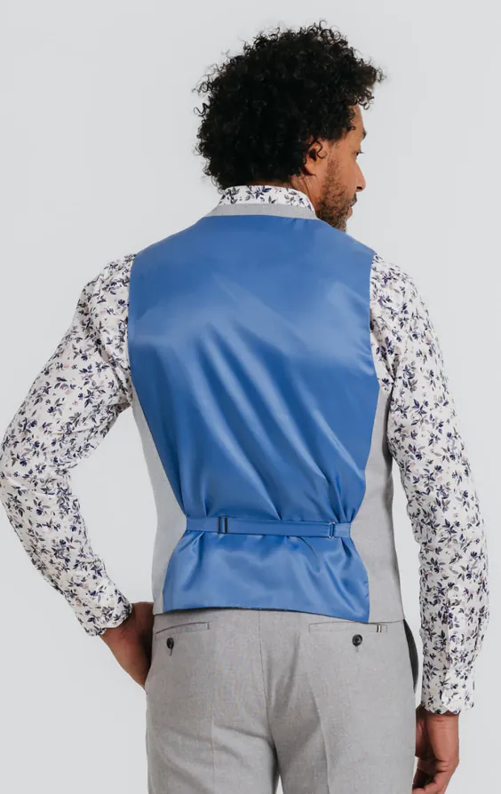Gilet en lin gris clair - photo 2