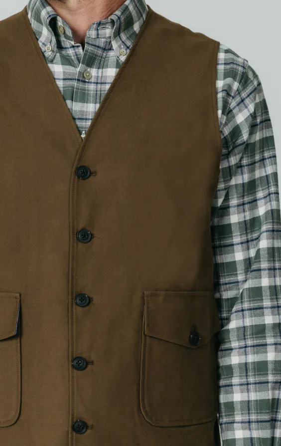 Gilet en moleskine taupe - photo 2