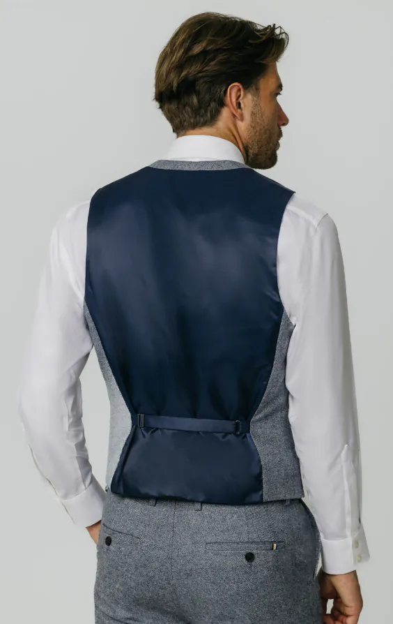 Gilet en tweed Donegal bleu - photo 2 Gilet en tweed Donegal bleu - photo 2
