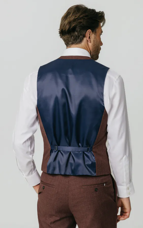 Gilet tissée en bois de rose foncé - photo 2