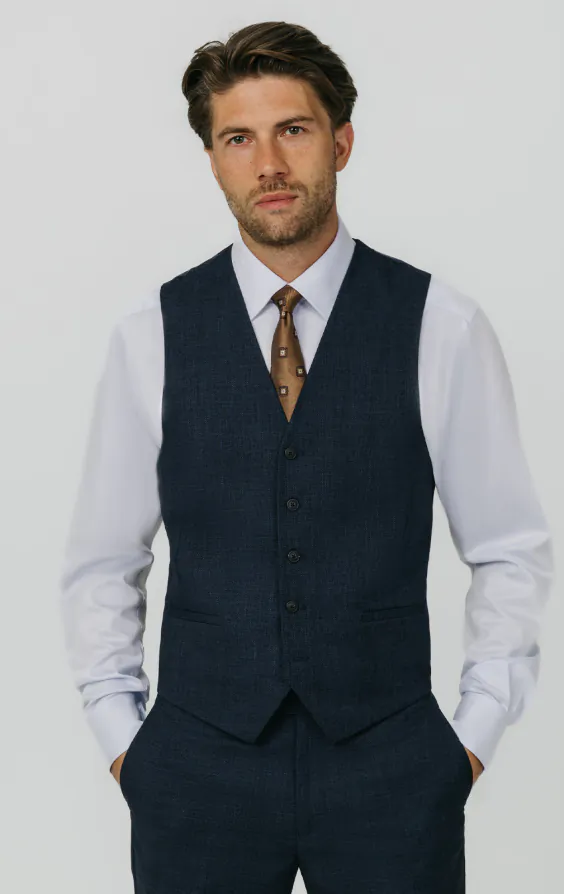 Gilet tissée en bleu Gilet tissée en bleu