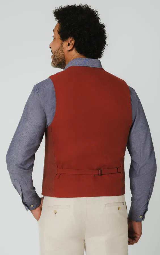 Gilet en lin terre cuite - photo 3 Gilet en lin terre cuite - photo 3