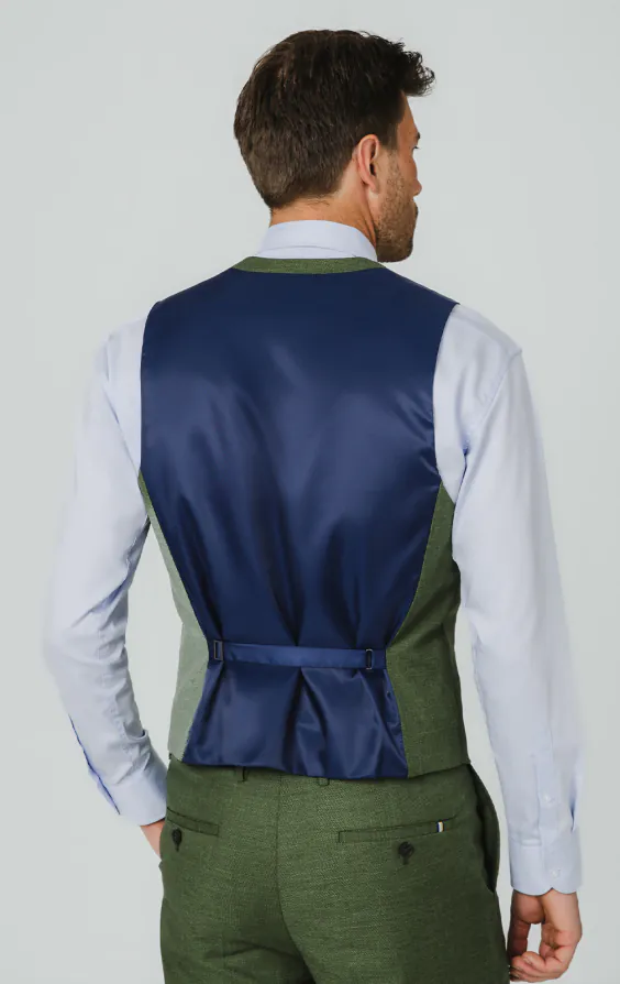 Gilet en tissu texturé vert pin - photo 2