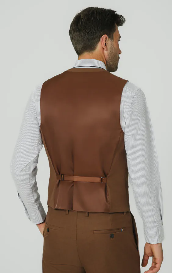 Gilet en sergé marron moyen - photo 2 Gilet en sergé marron moyen - photo 2