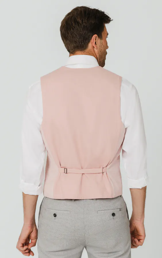 Gilet en tissu texturé rose clair - photo 2 Gilet en tissu texturé rose clair - photo 2
