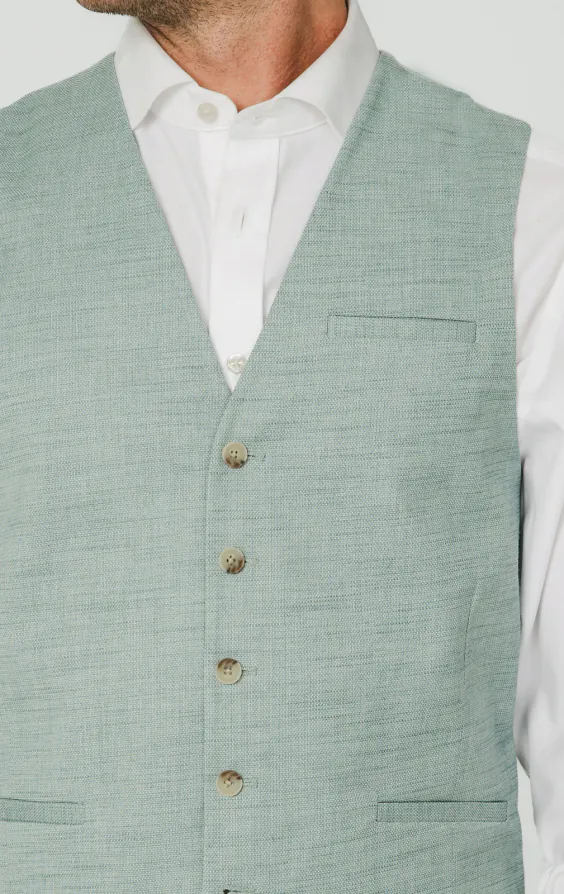 Gilet en tissu texturé vert aqua - photo 1 Gilet en tissu texturé vert aqua - photo 1