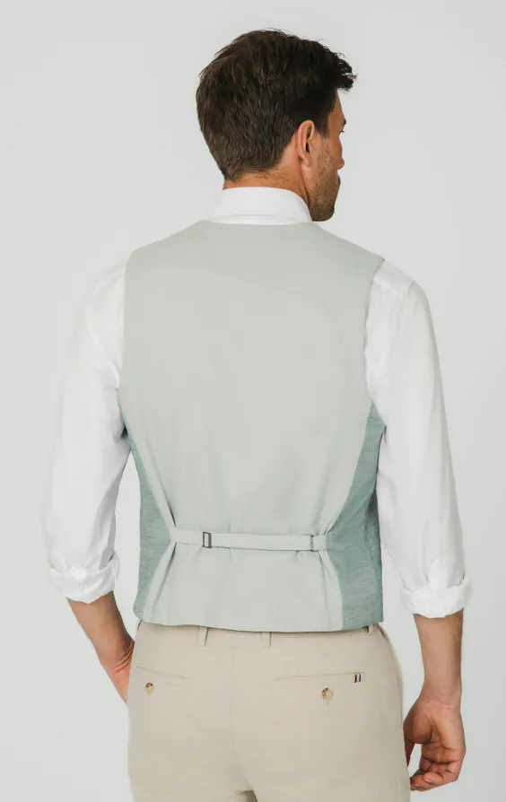 Gilet en tissu texturé vert aqua - photo 2 Gilet en tissu texturé vert aqua - photo 2