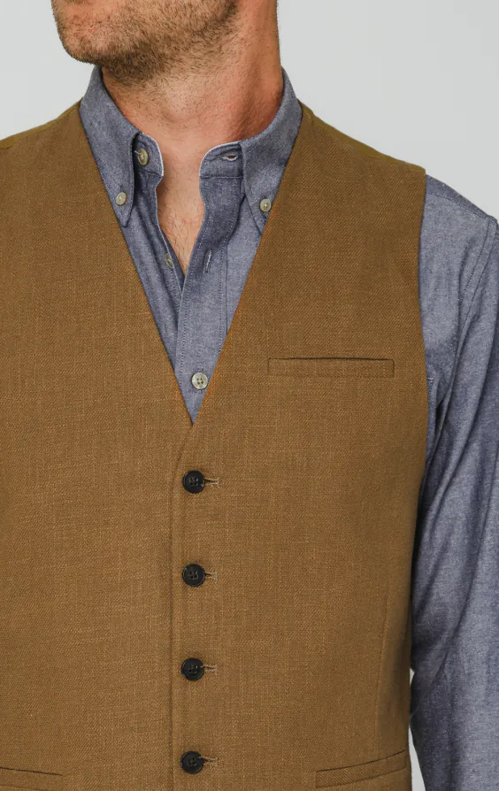 Gilet en ramie marron moyen - photo 1
